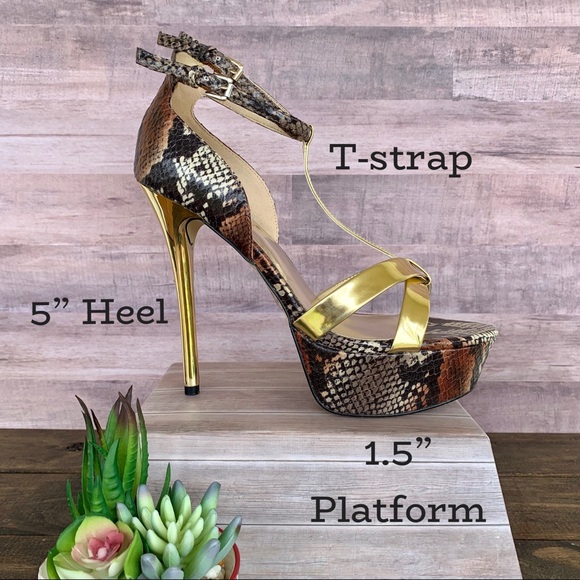 SHOEDAZZLE Jocasta Python Print Platform H… - Picture 4 of 16